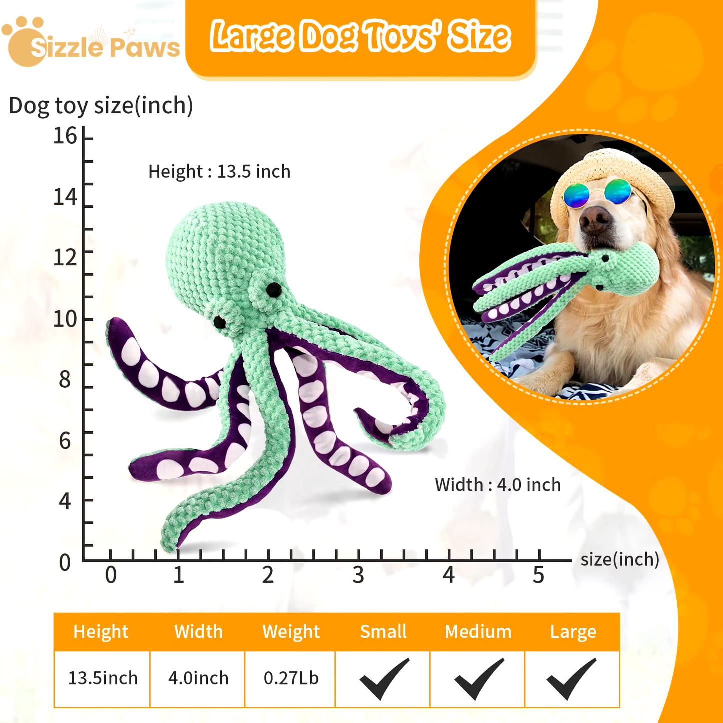 BaconBite OctoChew Dog Toy.