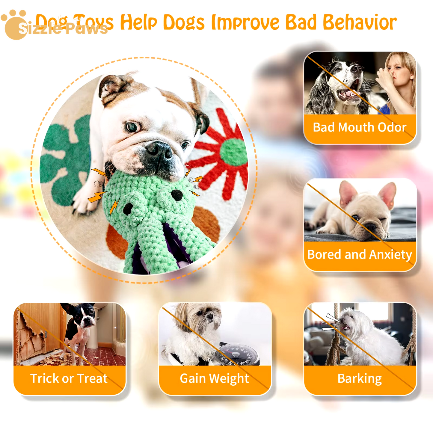 BaconBite OctoChew Dog Toy.